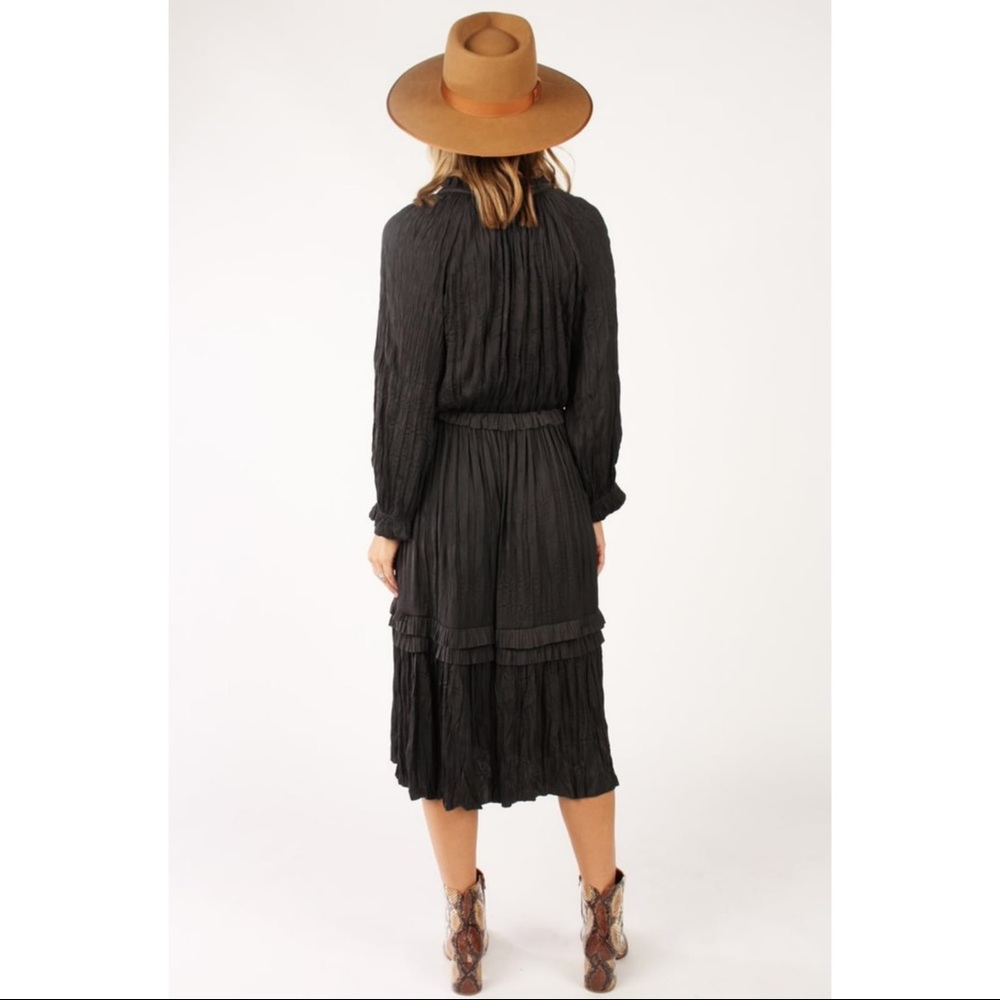 Pleated  Long Sleeve Dress - Picture 2 of 5